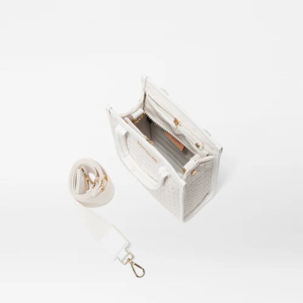 MZ Wallace  Micro Woven Box Tote  Color: Pearl Metallic $255 - Picture 3 of 7